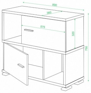 Тумба комбинированная Домино СБ-30/2 в Екатеринбурге - mebel24.online | фото 2