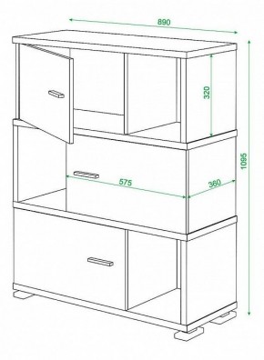 Тумба комбинированная Домино СБ-30/3 в Екатеринбурге - mebel24.online | фото 3