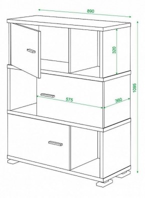 Тумба комбинированная Домино СБ-30/3 в Екатеринбурге - mebel24.online | фото 3