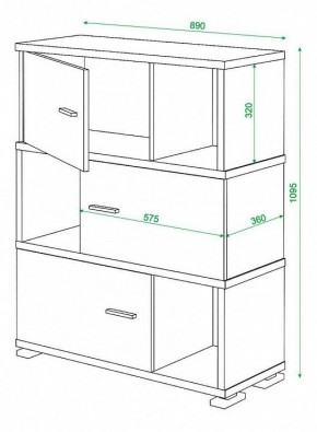 Тумба комбинированная Домино СБ-30/3 в Екатеринбурге - mebel24.online | фото 2