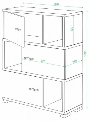 Тумба комбинированная Домино СБ-30/3 в Екатеринбурге - mebel24.online | фото 3