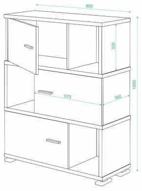 Тумба комбинированная Домино СБ-30/3 в Екатеринбурге - mebel24.online | фото 2