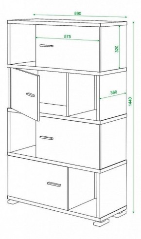 Тумба комбинированная Домино СБ-30/4 в Екатеринбурге - mebel24.online | фото 3