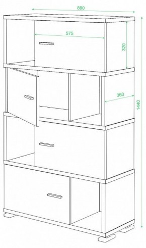 Тумба комбинированная Домино СБ-30/4 в Екатеринбурге - mebel24.online | фото 3