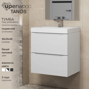 Тумба под раковину Uperwood Tanos 50 см, подвесная, белая матовая в Екатеринбурге - mebel24.online | фото 6