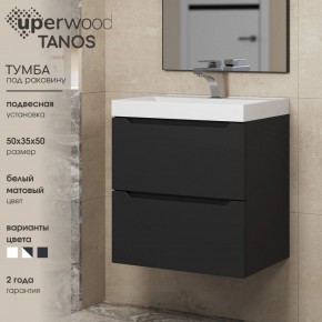 Тумба под раковину Uperwood Tanos 50 см, подвесная, черная матовая в Екатеринбурге - mebel24.online | фото 4
