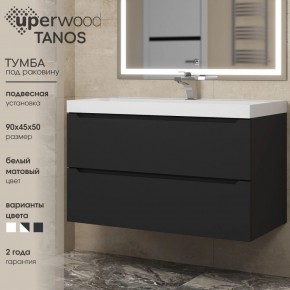 Тумба под раковину Uperwood Tanos 90 см, подвесная, черная матовая в Екатеринбурге - mebel24.online | фото 3