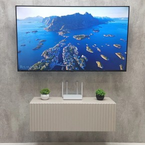 Тумба подвесная под ТВ LINES MTV3-MA 900 Бежевый (Леда-М 10.1.5) в Екатеринбурге - mebel24.online | фото 3