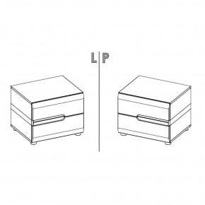 Тумба прикроватная 2S/TYP 96, LINATE ,цвет белый/сонома трюфель в Екатеринбурге - mebel24.online | фото 4