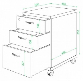 Тумбочка Домино ТС-2 в Екатеринбурге - mebel24.online | фото 2