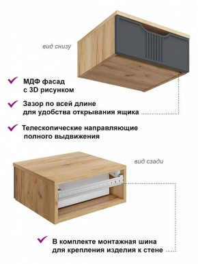 Тумбочка навесная Эмилия ЭЛ-23 в Екатеринбурге - mebel24.online | фото 3