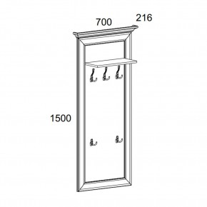 Вешалка L, TIFFANY, цвет вудлайн кремовый в Екатеринбурге - mebel24.online | фото 3