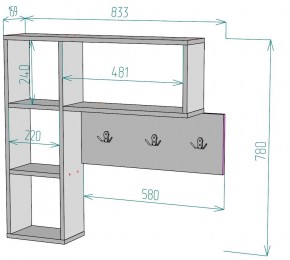 Вешалка настенная для одежды V28 в Екатеринбурге - mebel24.online | фото 2