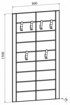 Вешалка настенная Изабель ИЗ-80 в Екатеринбурге - mebel24.online | фото 4