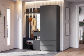 ДЕНВЕР Вешалка с зеркалом (Графит серый) в Екатеринбурге - mebel24.online | фото