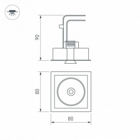 Встраиваемый светильник Arlight CL-SIMPLE-S80x80-9W Day4000 (BK, 45 deg) 026875 в Екатеринбурге - mebel24.online | фото 9