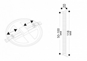 Встраиваемый светильник Arte Lamp Mesura A7972PL-1WH в Екатеринбурге - mebel24.online | фото 5